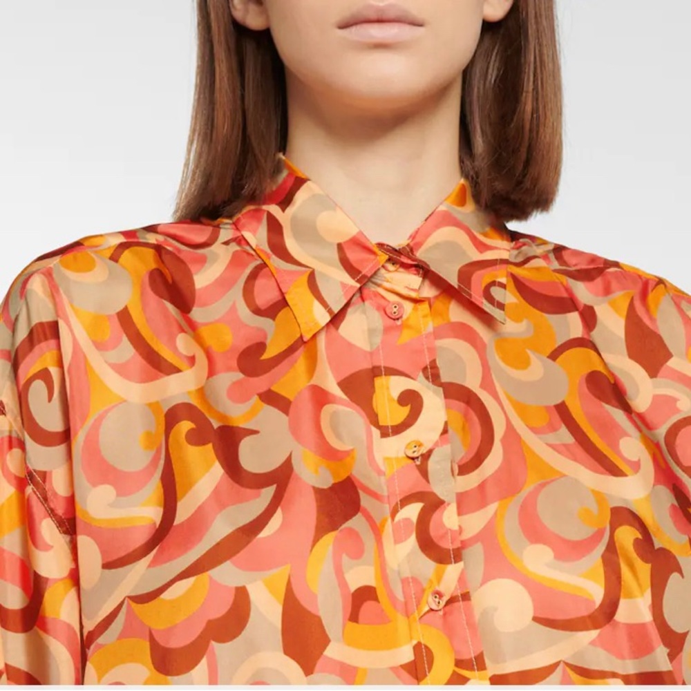 ZIMMERMANN OVERSIZED MAE SHIRT- DRESS.AMAZING COLOR PATTERNS